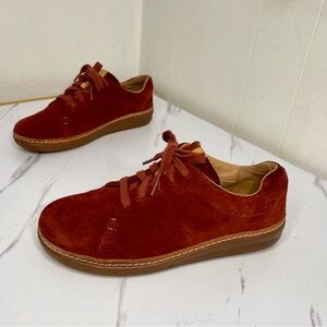 Women’s Clarks Amberlee Crest Suede Sneaker, Size 6 Wide width